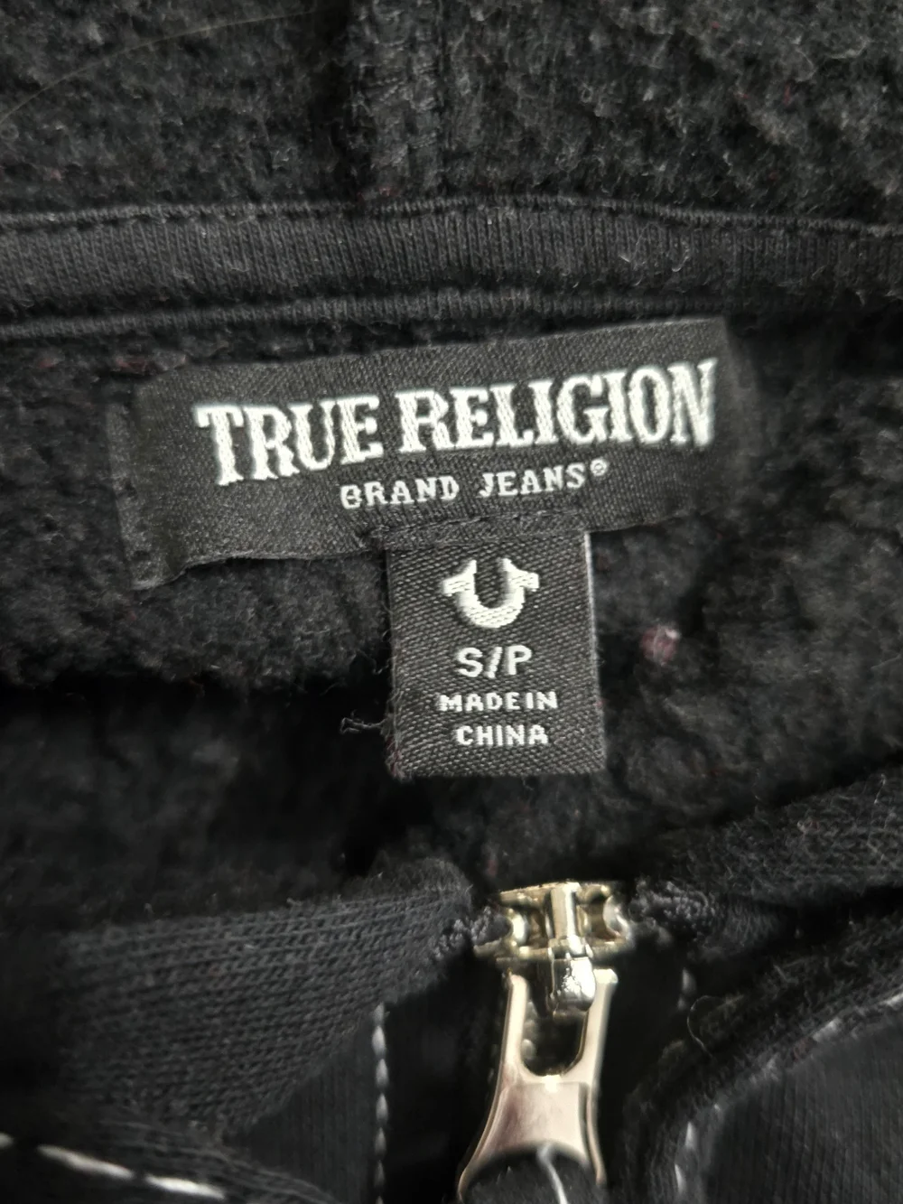 True Religion Y2K Small Unisex Split Act University Buddha Colorblock Hoodie